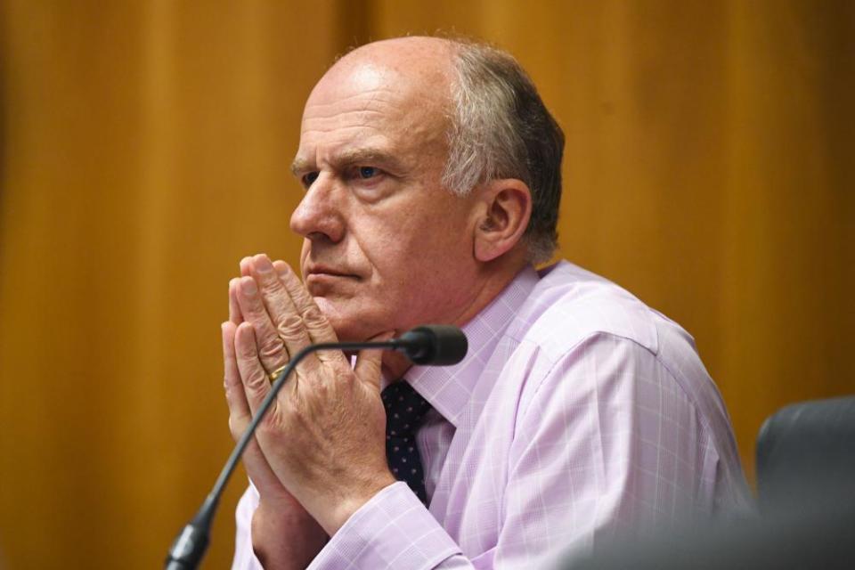 Liberal Senator Eric Abetz at the Senate inquiry.