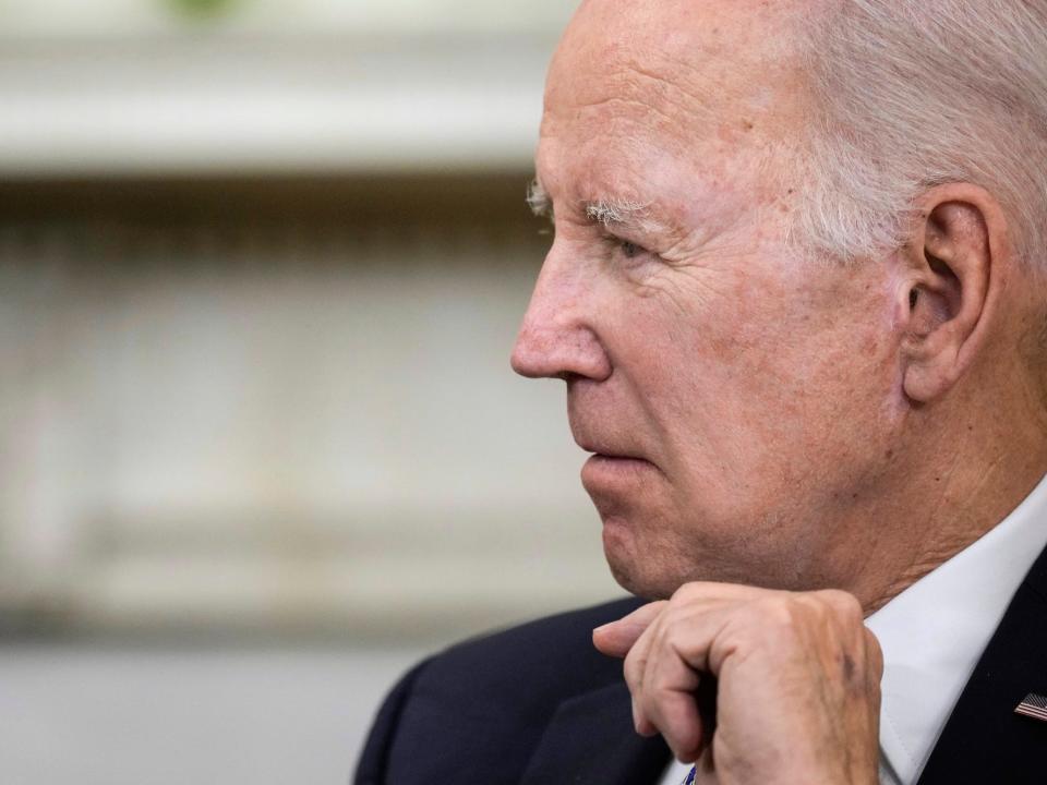 President Joe Biden meets with Colombian President Gustavo Petro in the Oval Office of the White House April 20, 2023 in Washington, DC.