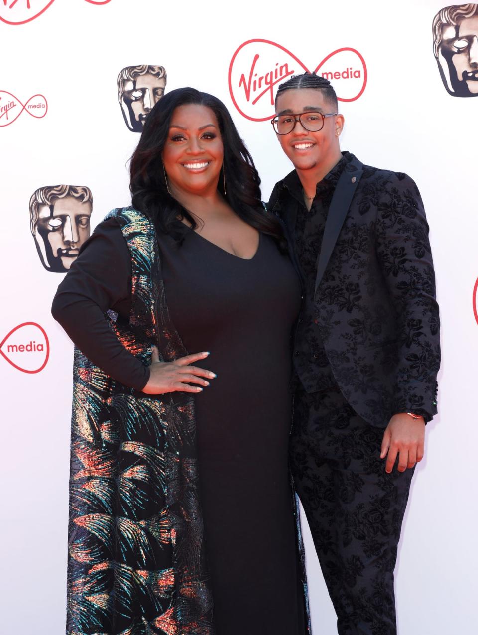 Alison Hammond pictured with 19-year-old son Aiden whom she shares with ex Noureddine Boufaied (Tristan Fewings/Getty Images)