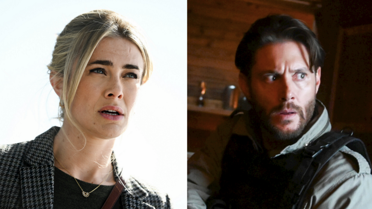  Melissa Roxburgh as Dory in Season 1x11 and Jensen Ackles as Russell in Season 1x12 of CBS' Tracker. 