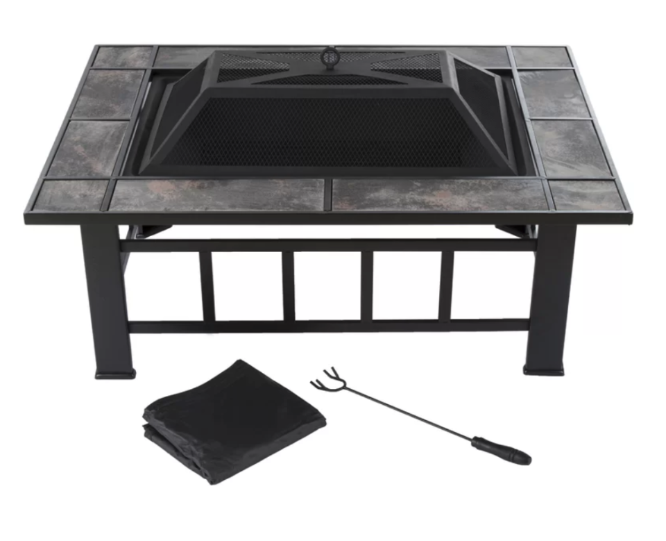 Steel Wood Burning Fire Pit Table (Photo: Wayfair) 