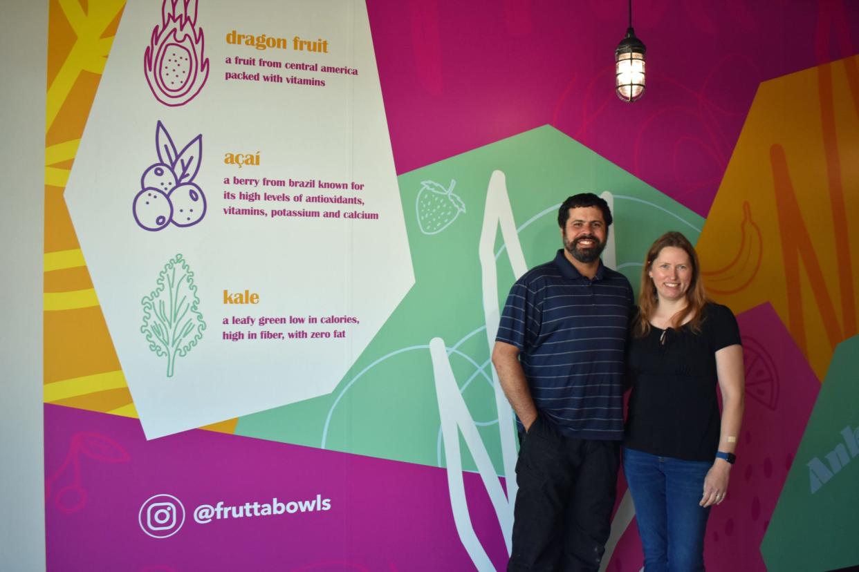 Irangel and Julie Gonzalez are the owners of Frutta Bowls in Ankeny, which is next door to their restaurant Garbanzo Mediterranean Fresh.