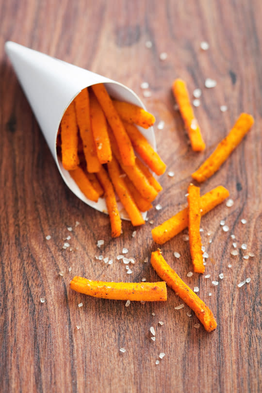 <p><b>8. Pumpkin Fries</b></p><p><b>Make these sweet, salty or spicy. Just make them.</b></p><p><b>Get the recipe from <a rel="nofollow noopener" href="http://cleanfoodcrush.com/pumpkin-fries/" target="_blank" data-ylk="slk:Clean Food Crush;elm:context_link;itc:0;sec:content-canvas" class="link ">Clean Food Crush</a>.</b></p><p><b><br></b></p>