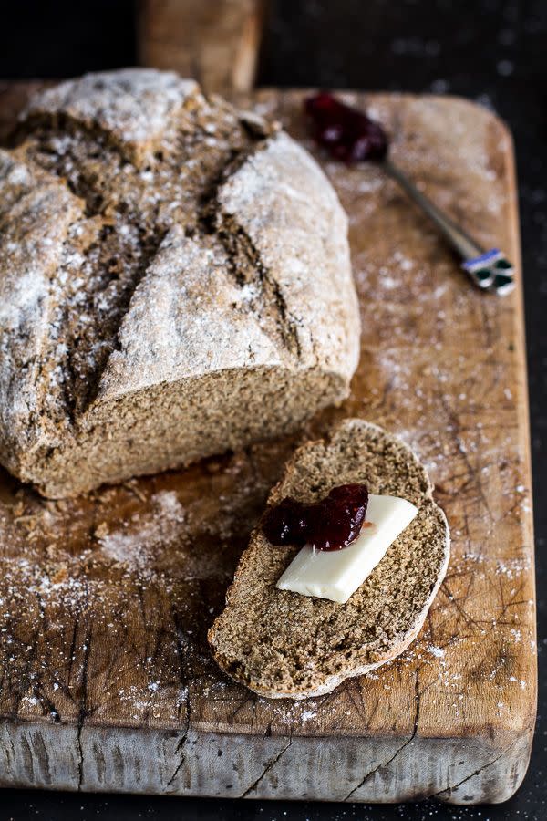 <p>When you add whole grains, it means you can eat the whole loaf right? </p><p><a href="http://www.halfbakedharvest.com/beer-rye-irish-soda-bread/" rel="nofollow noopener" target="_blank" data-ylk="slk:Get the recipe from Half Baked Harvest »;elm:context_link;itc:0;sec:content-canvas" class="link "><em>Get the recipe from Half Baked Harvest »</em></a><br></p>