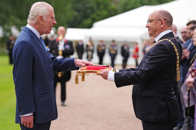 <p>Andrew Milligan - WPA Pool/Getty </p> King Charles during the Ceremony of the Keys at the Palace of Holyroodhouse in Edinburgh, Scotland, on July 2, 2024.