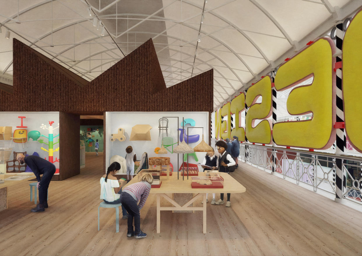 Rendered view across the Design Gallery at Young V&A (Picture Plane/Victoria and Albert Museum/PA)