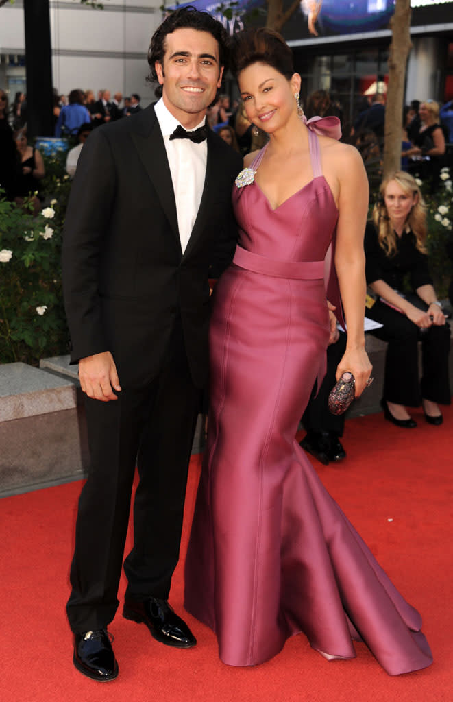 Dario Franchitti and Ashley Judd arrive at the 64th Primetime Emmy Awards at the Nokia Theatre in Los Angeles on September 23, 2012.