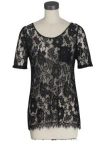 BB Dakota black lace top, $70.00.