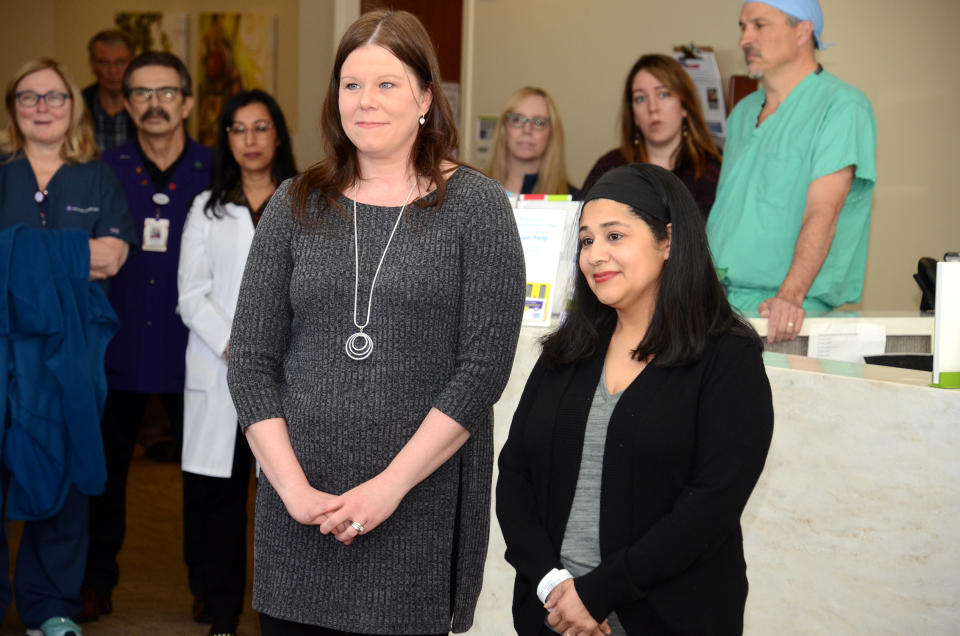 Lisa Wieland and Raquel Lopez at Advocate Christ Medical Center. (Photo: Courtesy of Advocate Christ Medical Center)