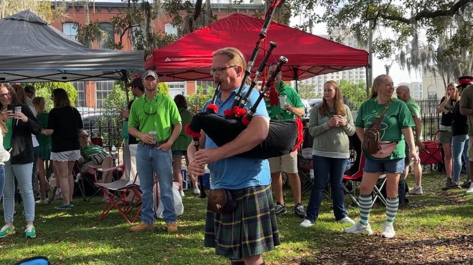 Nathan Nightingale has been playing the bagpipes for over 20 years.