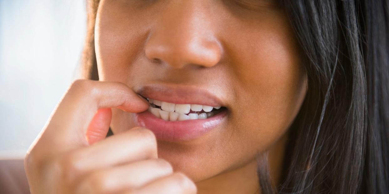 chewing nails biting nails