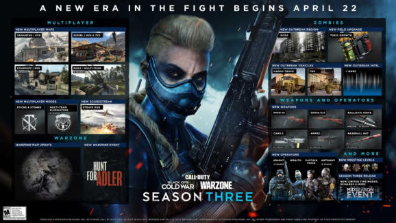 Season Three for Warzone and Black Ops Cold War multiplayer is upon us.