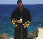 <p>When you’re Drake’s dad (not to mention an Instagram celebrity), you brag about the rapper and the liquor company he co-founded, <a rel="nofollow noopener" href="https://www.instagram.com/p/BVfqC4enaHd/" target="_blank" data-ylk="slk:Virginia Black Whiskey;elm:context_link;itc:0;sec:content-canvas" class="link ">Virginia Black Whiskey</a>. You also refer to your son as the “Don Juan of the Northern Hemisphere” and “The New Generation Don Juan.” (Photo: Dennis Graham via Instagram) </p>