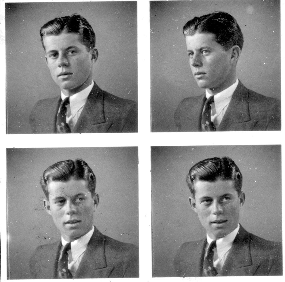 Four photos of JFK