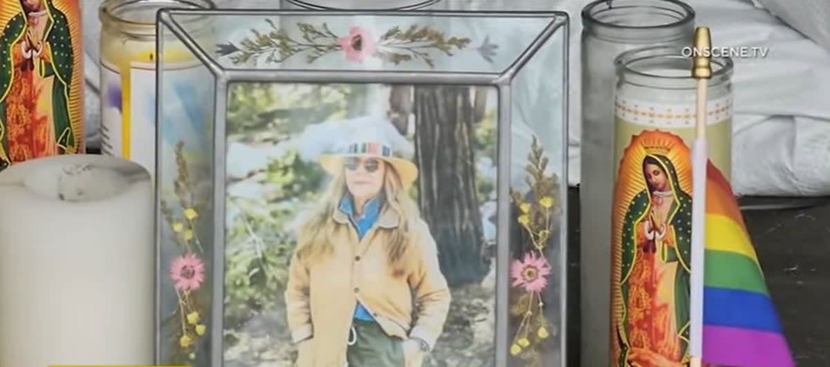 Laura Ann Carleton was shot dead at her business Mag Pi clothing in California (Screengrab/ ABC 7)