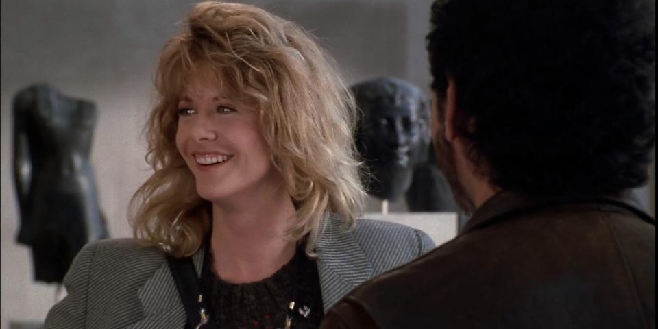 Meg Ryan looked off camera to director Robert Reiner during an improvised scene in "When Harry Met Sally..."