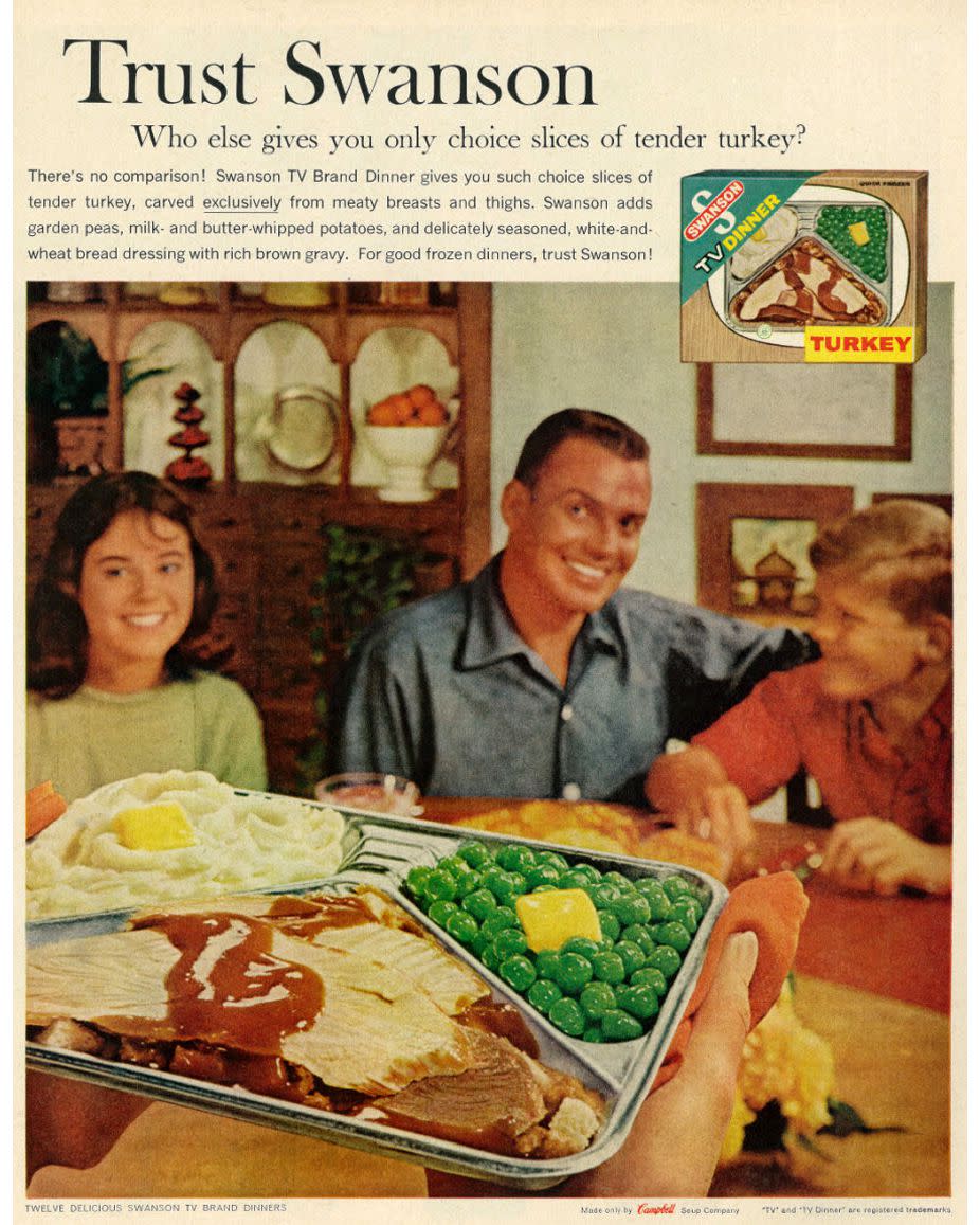1961 Swanson Turkey TV Dinners Ad, "Trust Swanson"