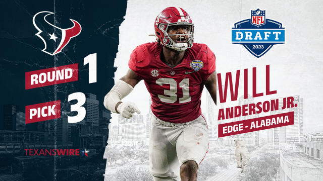 Will Anderson selected No. 3 overall in the 2023 NFL draft by the