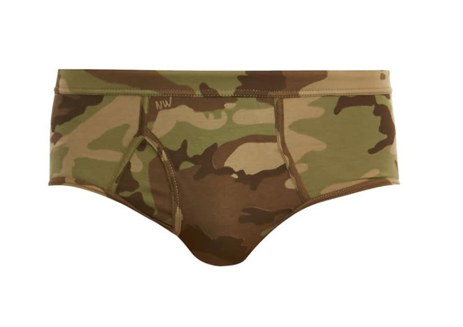 The White Briefs Camouflage-Print Briefs