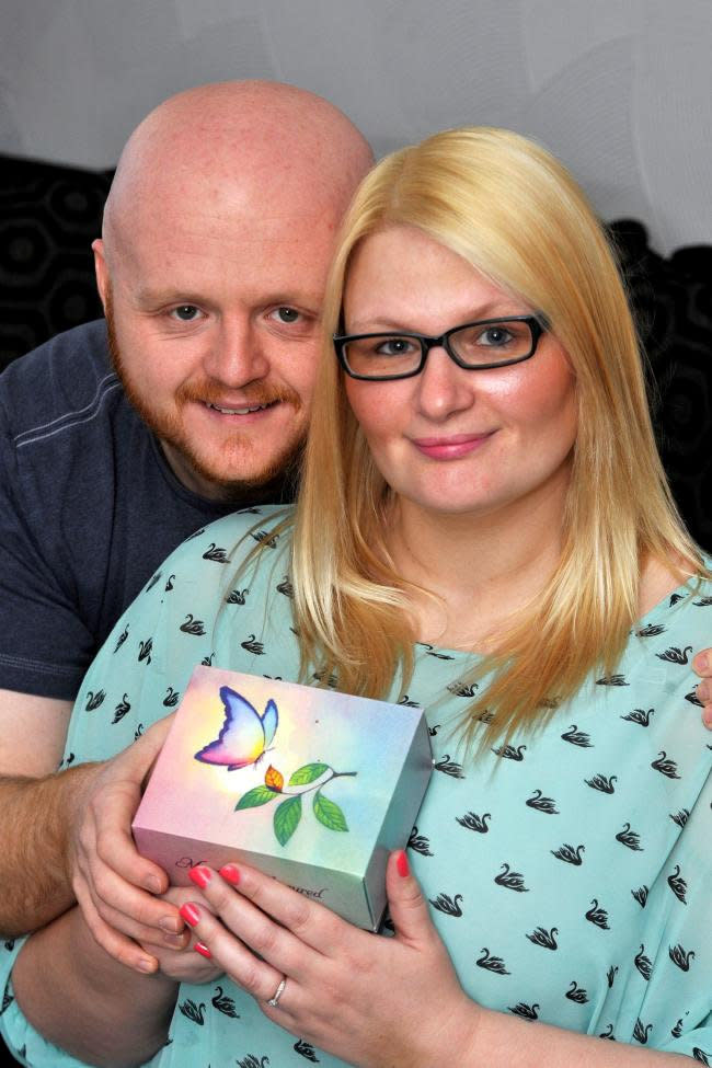 Amanda Gordon and her partner Robert are now calling for more funding into miscarriage research [Photo: SWNS]