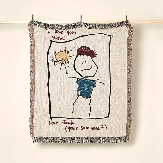 Personalized Drawing Woven Blanket