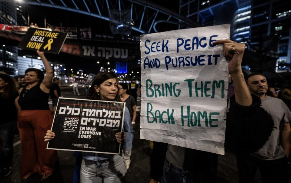 Israelis are demanding an end to the war