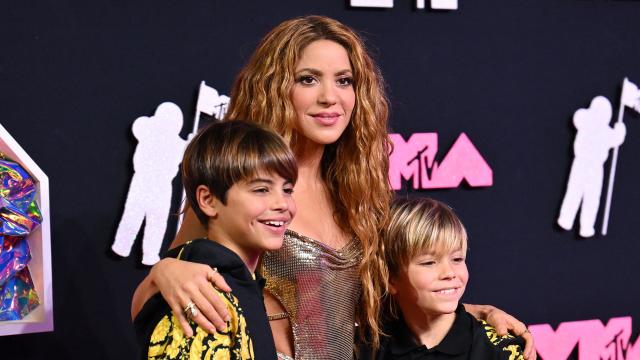 Shakira Brings Sons Milan & Sasha To 2023 MTV VMAs Red Carpet