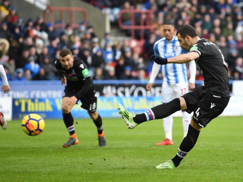 Milivojevic grabbed a second from the spot after Townsend was felled in the box (Getty)