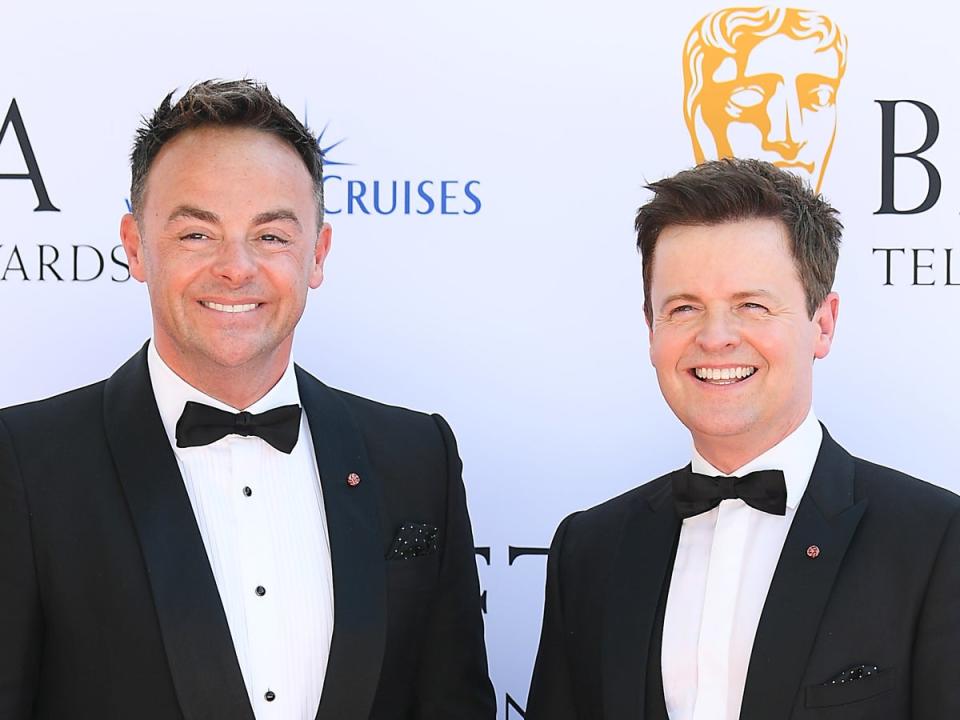 Ant and Dec at the Bafta TV Awards (Getty Images)