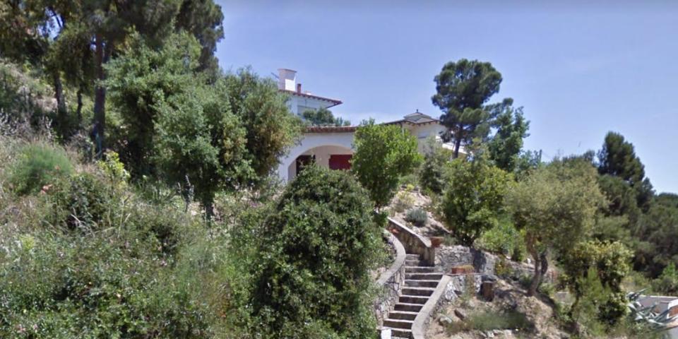 A Google Streetview image of the road outside Sergey Avayev's rented Catalonian villa, dated to 2011