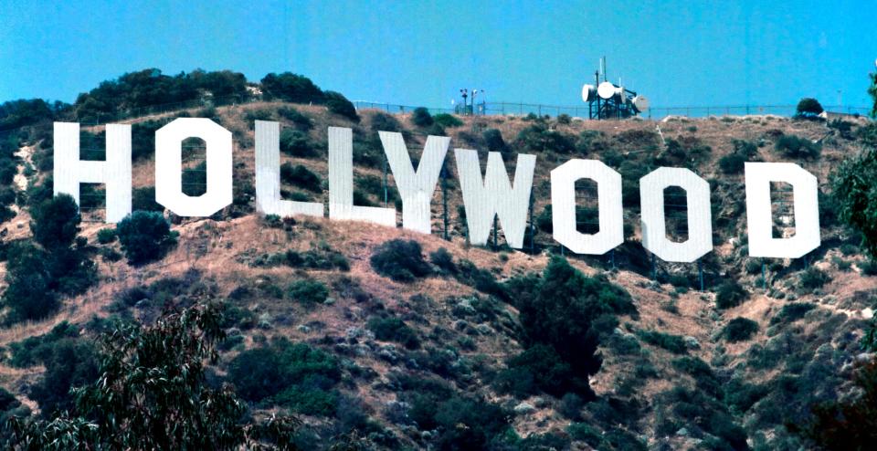 View of Hollywood Sign on hillside, July 24, 1984 in Los Angeles, California.