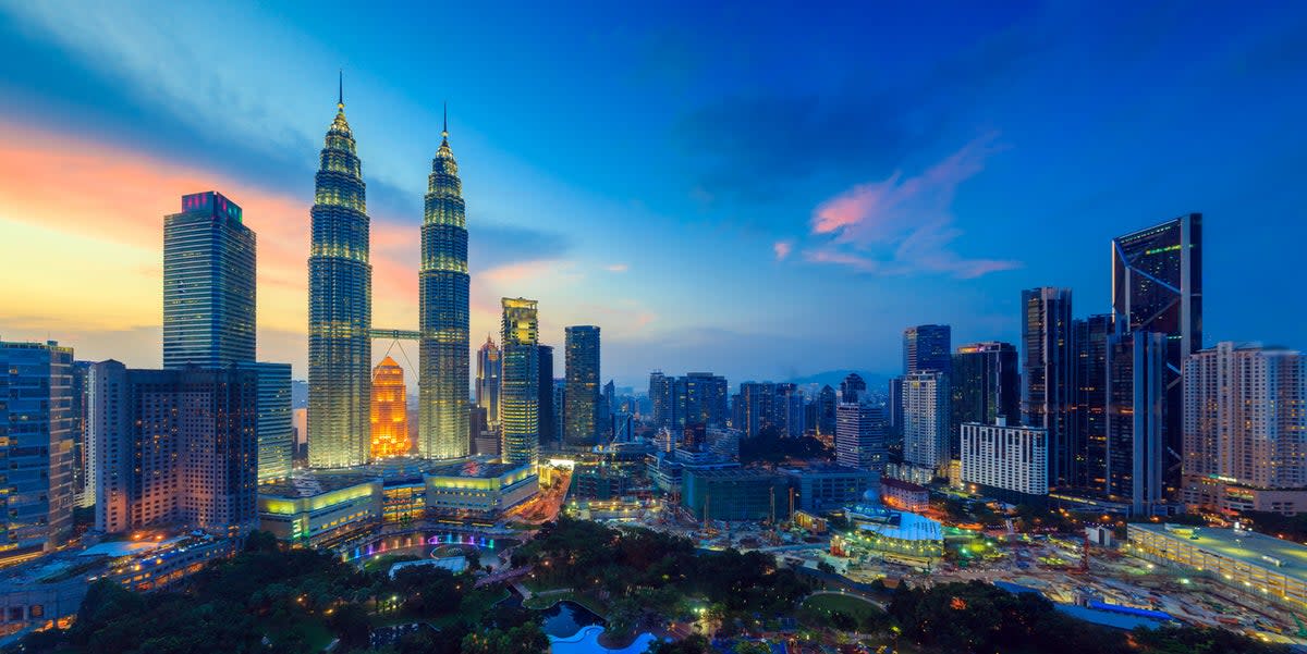 A view of Kuala Lumpur and the Petronas Towers, formerly the tallest buildings in the world (Getty Images/iStockphoto)