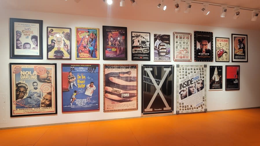 Posters of Spike Lee’s films are on display at Brooklyn Museum as part of the “Spike Lee: Creative Sources” exhibition. (Photo by Matthew Allen)