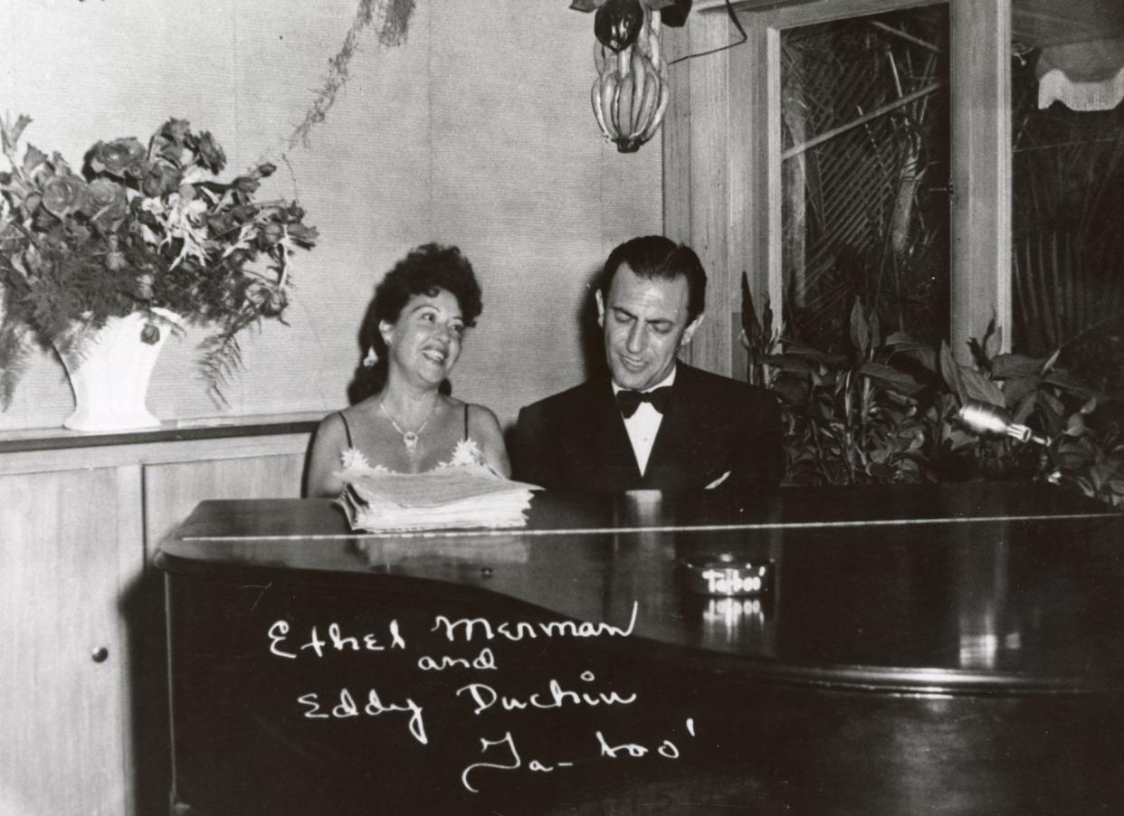 Ethel Merman and Eddy Duchin in an impromptu performance one night in the 1940s at Ta-boo.