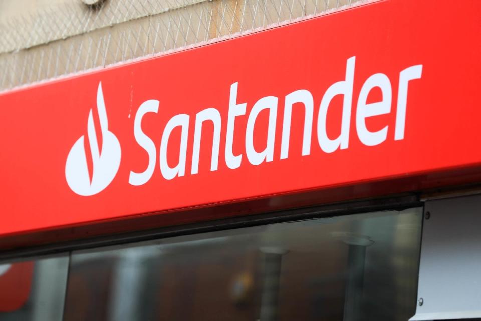 Santander UK has notched up a rise in annual profits after being boosted by higher interest rates, but flagged rising numbers of borrowers falling behind with repayments (Danny Lawson/PA) (PA Wire)