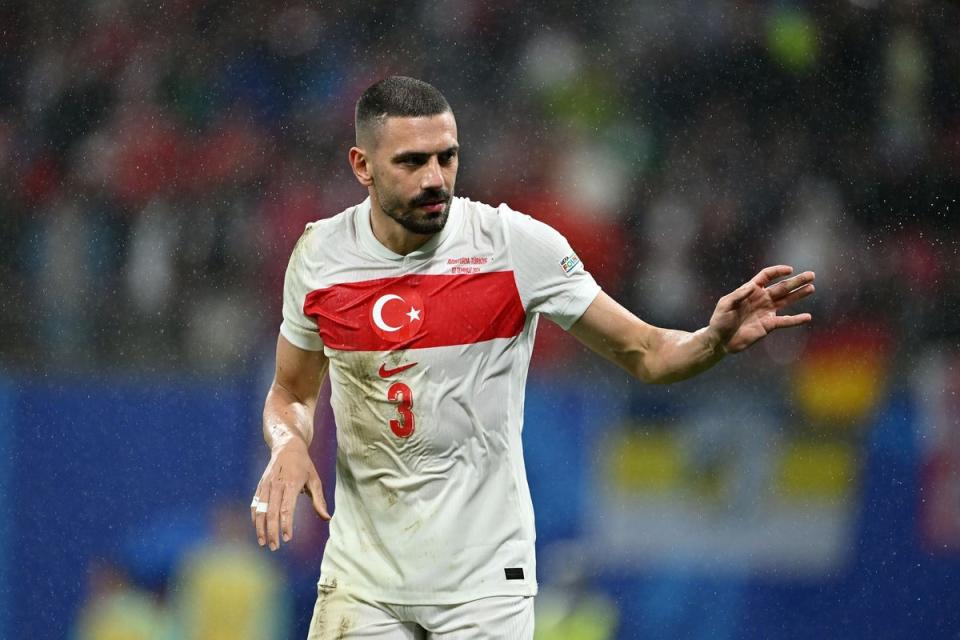Suspended: Merih Demiral will not play for Turkey against the Netherlands (Getty Images)