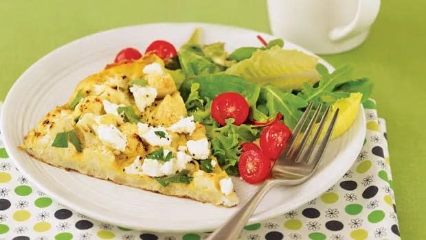 <p><a href="https://parade.com/28433/gourmet/cauliflower-feta-cheese-omelet/" rel="nofollow noopener" target="_blank" data-ylk="slk:Gourmet;elm:context_link;itc:0;sec:content-canvas" class="link ">Gourmet</a></p>