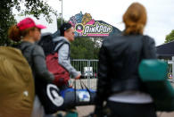 Visitors leave the festival grounds near a scene where a van struck into people after a concert at the Pinkpop festival in Landgraaf, the Netherlands June 18, 2018. REUTERS/Thilo Schmuelgen