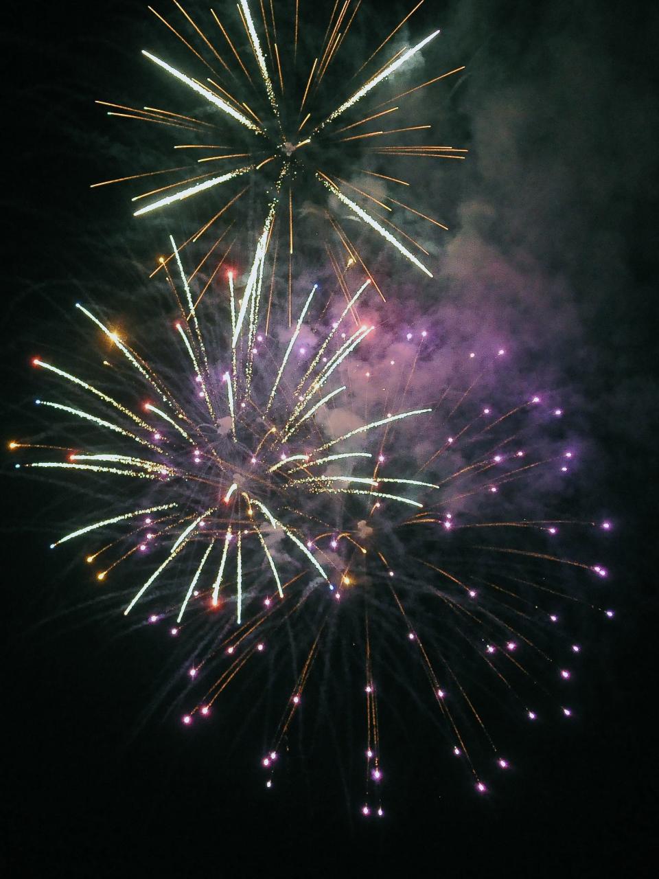 Fireworks crash into night sky over Wooster.