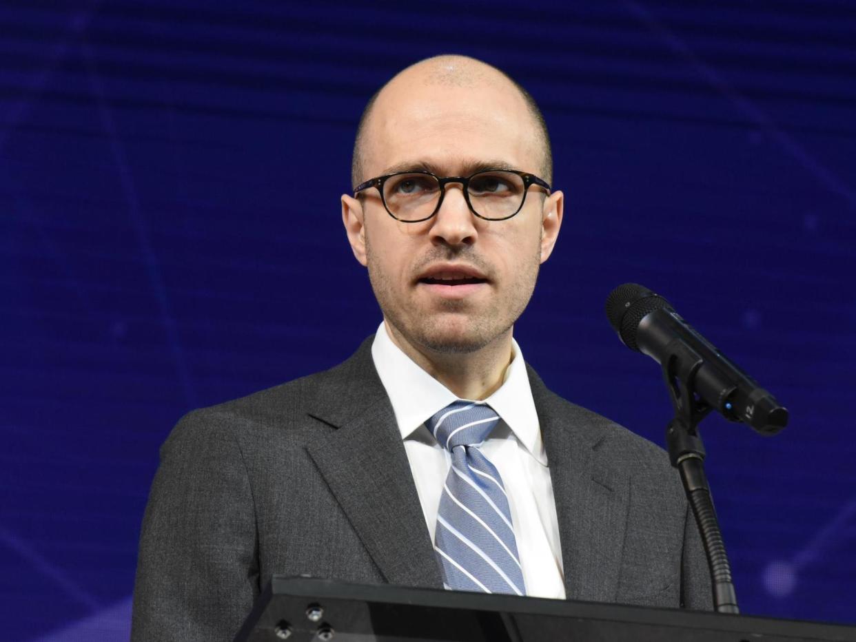 A G Sulzberger, Publisher, The New York Times, speaks at the New York Times DealBook conference: Getty Images