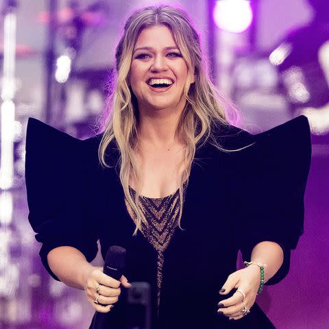 <p>Gilbert Carrasquillo/GC Images</p> Kelly Clarkson performs for the Today show on Sept. 22, 2023, in New York City.