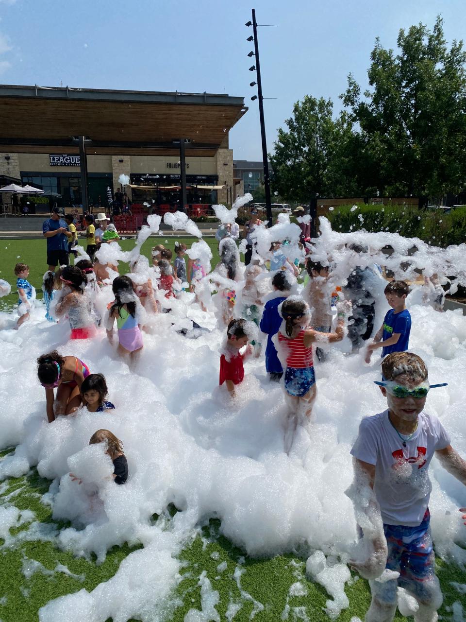 Kids of all ages enjoyed a bubble party in early June in front of the library.