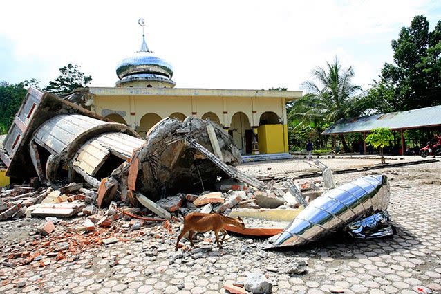 Houses of worship destroyed by Wednesday's 6.4 magnitude earthquake. Source Getty