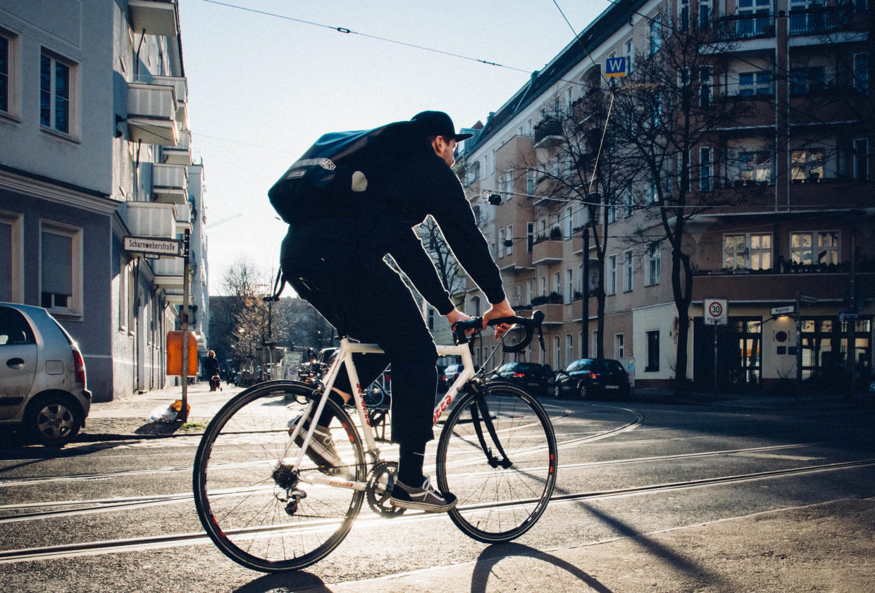 A cyclist in Berlin, Germany. Hendrik Wieduwilt via Flickr