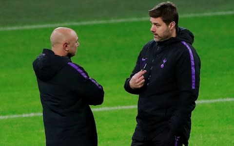 Pochettino and Daniel Levy back in March - Credit: Action Images via Reuters&nbsp;