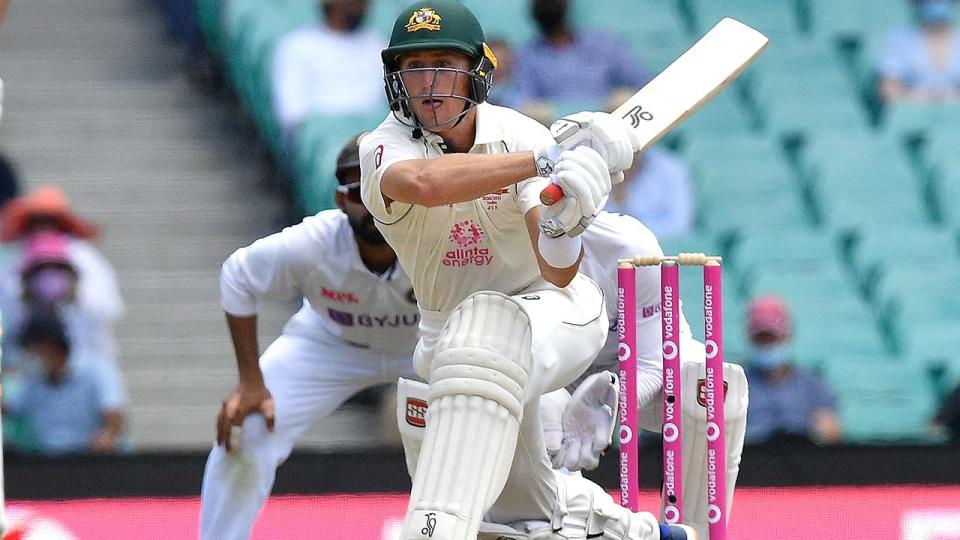 Marnus Labuschagne, pictured here in action for Australia against India.