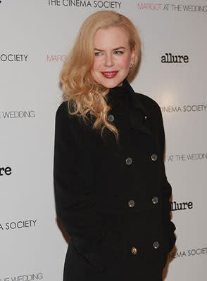 Nicole Kidman at a New York City screening of Paramount Vantage's Margot at the Wedding hosted by The Cinema Society and Linda Wells