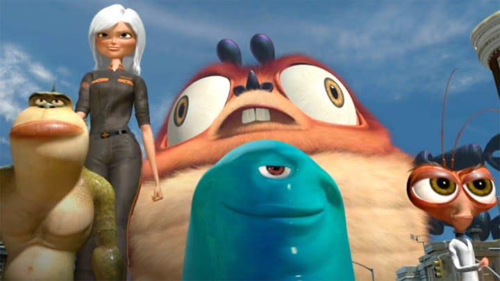 The cast of DreamWorks Animation's Monsters vs. Aliens.