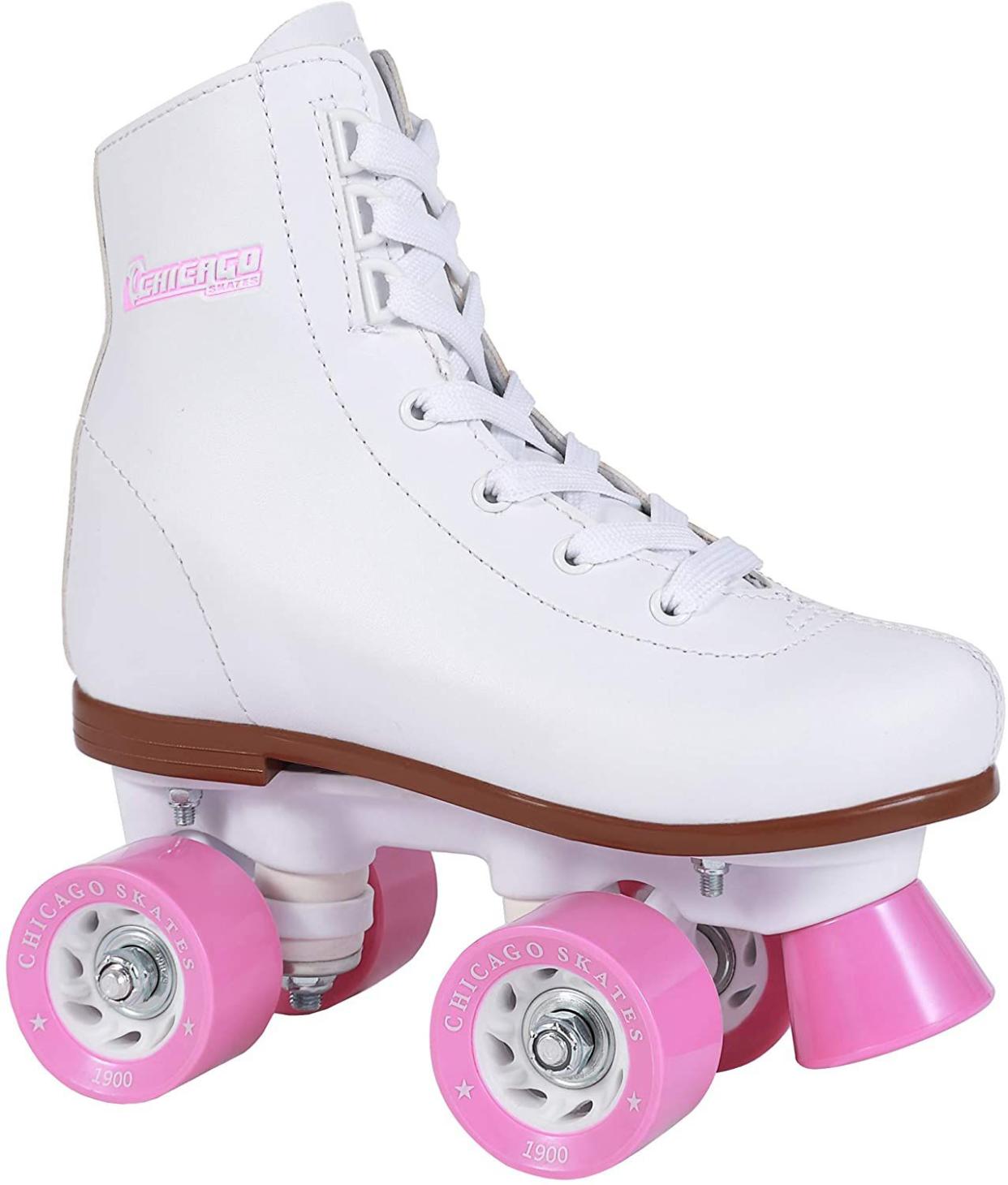 Chicago Girls Rink Roller Skate - White Youth Quad Skates