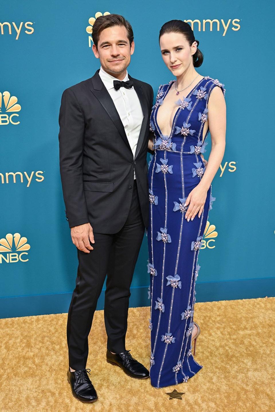 Mandatory Credit: Photo by Rob Latour/Shutterstock for PEOPLE (13385927ct) Jason Ralph and Rachel Brosnahan 74th Primetime Emmy Awards, Arrivals, Microsoft Theater, Los Angeles, USA - 12 Sep 2022
